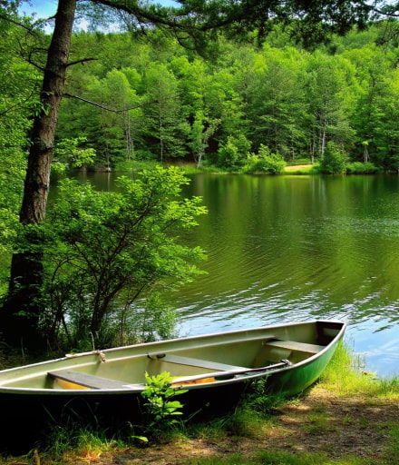 2 озера на территории для рыбалки и купания